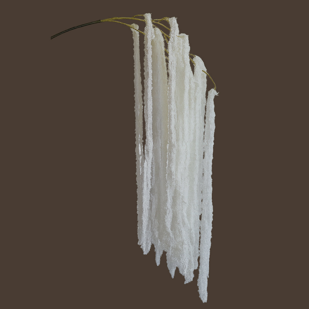 Cascading Millet Grass Stem — Porcelain White