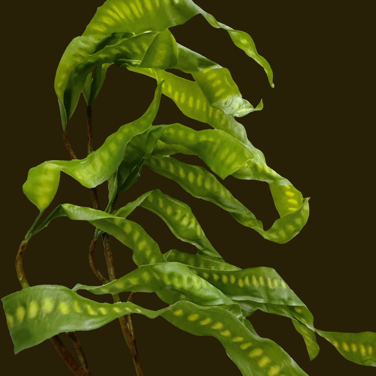 Bright green artificial foliage spray