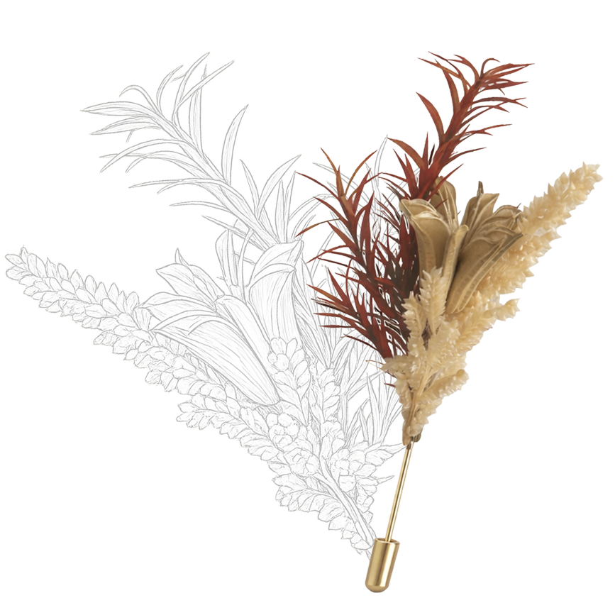 Autumn Saffron Brooch