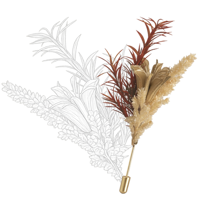 Autumn Saffron Brooch