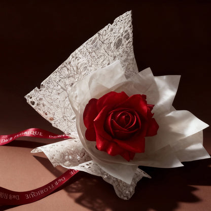 Aesthetic Modular Leaf Ensemble Rose — Crimson Red