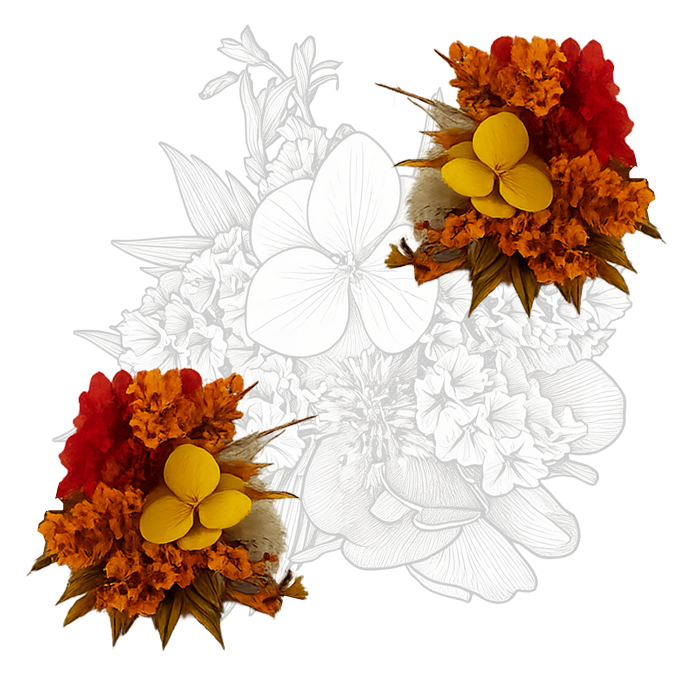 Early Summer Marigold Clip On Earring