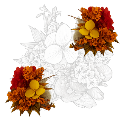 Early Summer Marigold Clip On Earring