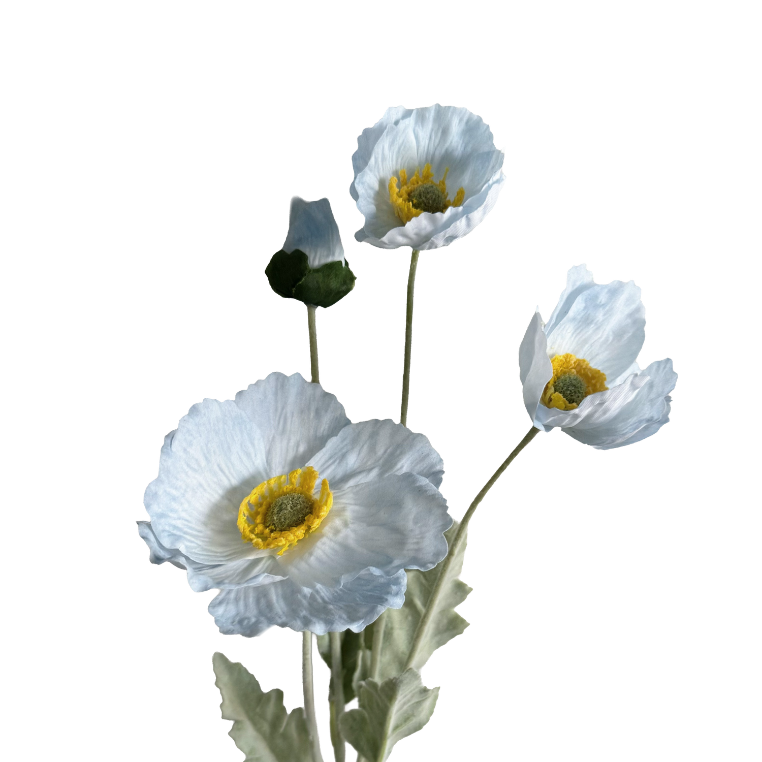 Poppy Spray with Bud — Zenith Blue