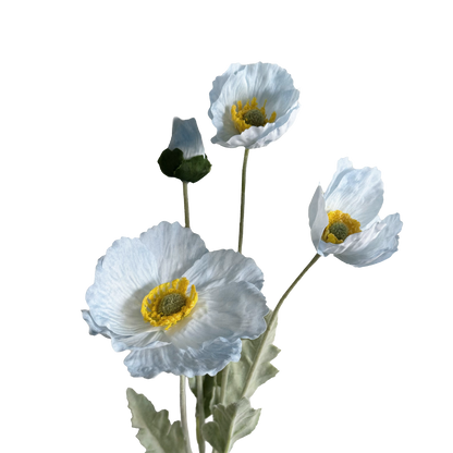 Poppy Spray with Bud — Zenith Blue