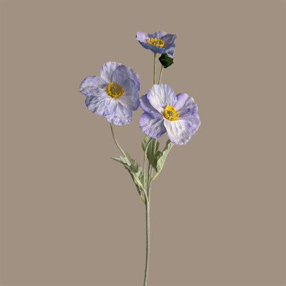Poppy Spray with Bud — Soft Lilac