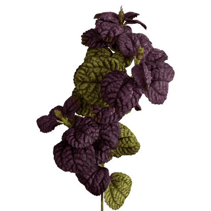 Mint Leaf Spray — Plum &amp; Olive Bicolour