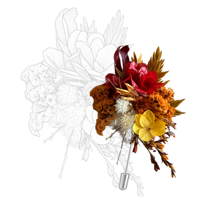 Early Summer Marigold Brooch